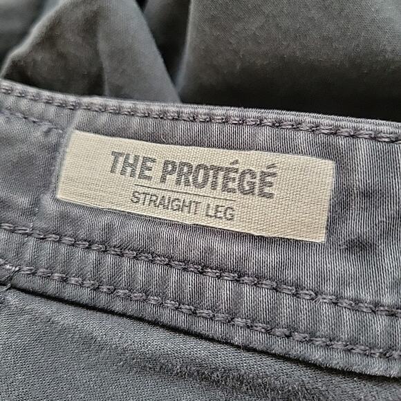 Men's AG Jeans Adriano Goldschmied Protege Gray Straight Leg 32x34 Made in USA - Picture 6 of 9